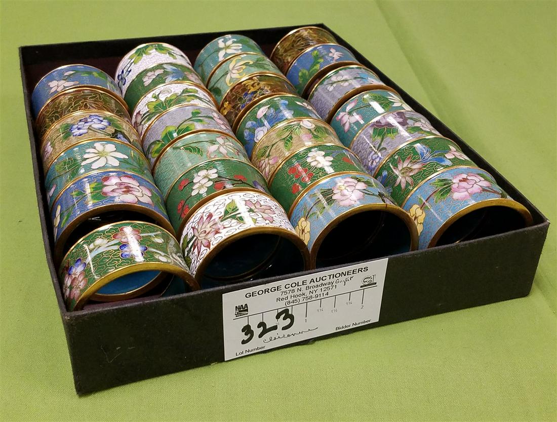 BOX 27 CLOISONNE NAPKIN RINGS: BOX 27 CLOISONNE NAPKIN RINGS
