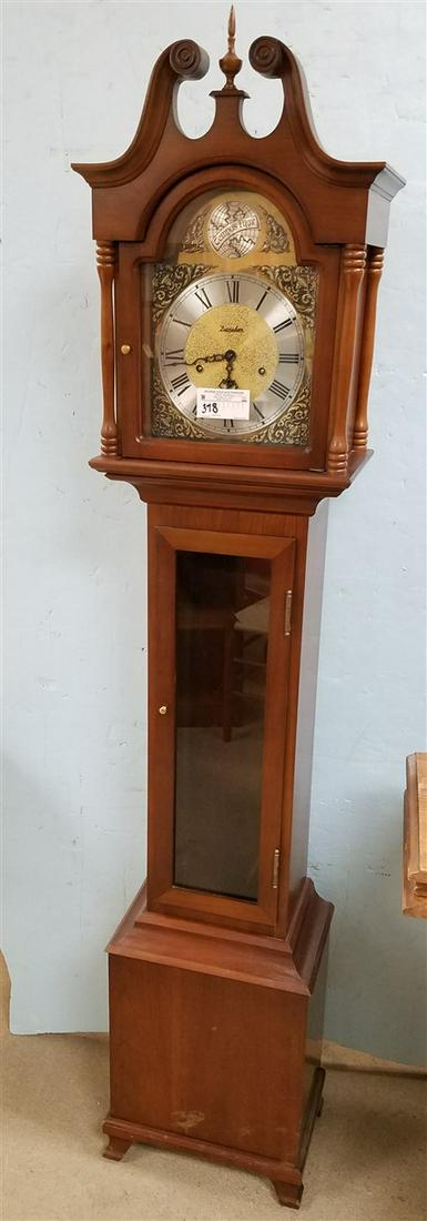 CHERRY DANEKAR GRANDMOTHER CLOCK 71"H X 14 1/2"W X 9 1/2"D (1 of 5)