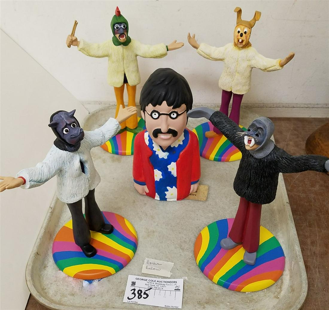 TRAY JOHN LENNON CERAMIC BANK 8" & 4 BEATLES MAGIC MYSTERY TOUR FIGURES W/ BOXES (1 of 20)