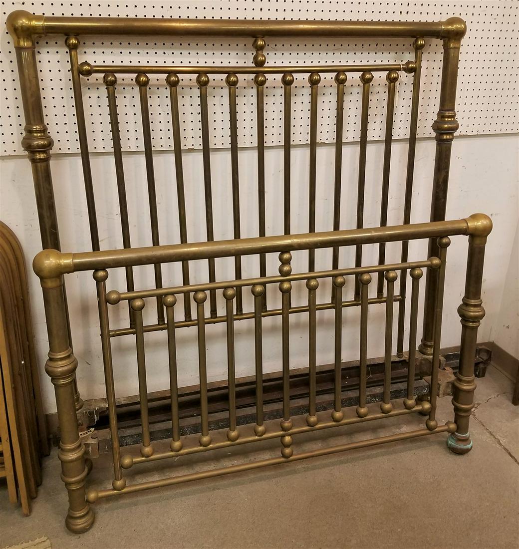 VINTAGE BRASS BED 59"H X 55"W (1 of 1)