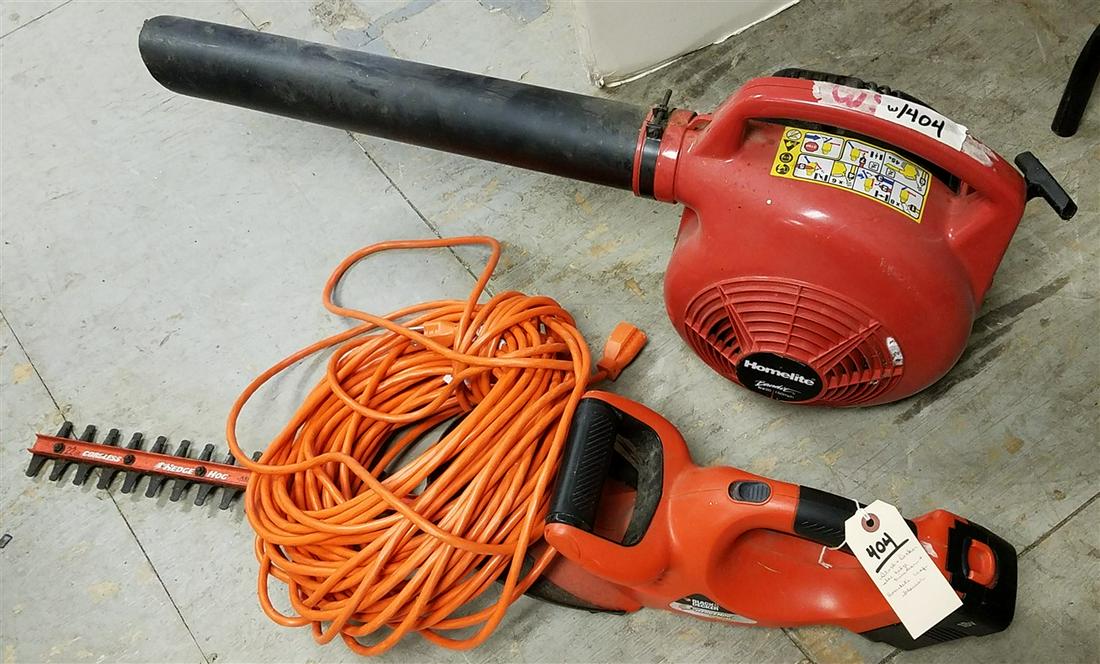 BLACK & DECKER ELEC. HEDGE TRIMMER & HOMELITE LEAF BLOWER (1 of 4)