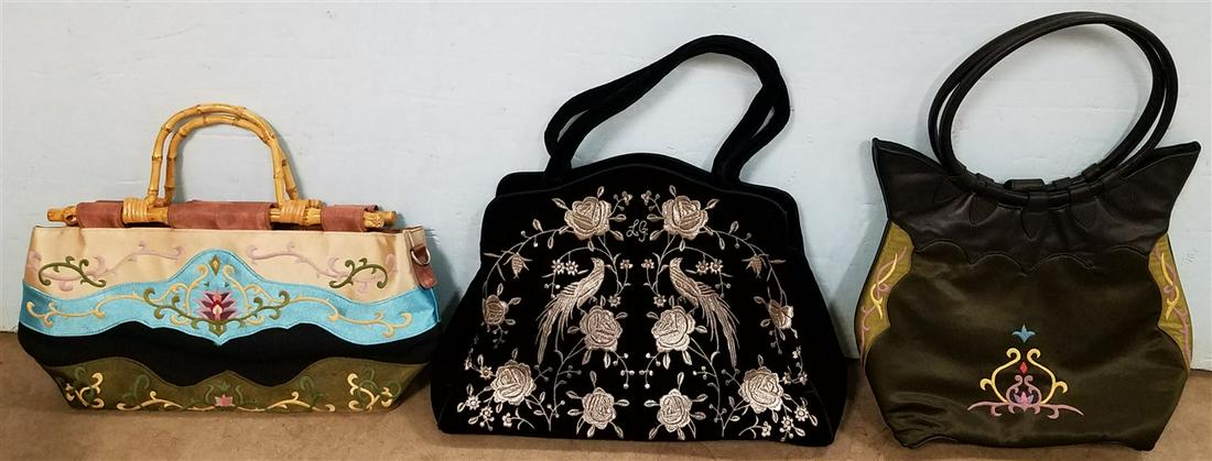 BX 3 EMBROIDERED PURSES- PRESTON & YORK, OOVOO & LULU GUINNESS (1 of 9)