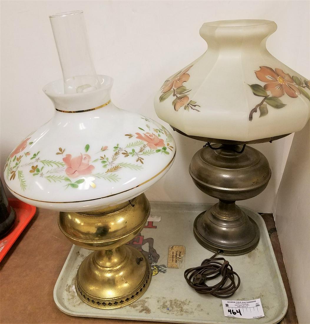TRAY 2 BRASS OIL LAMPS ETC.: TRAY 2 BRASS OIL LAMPS ETC.