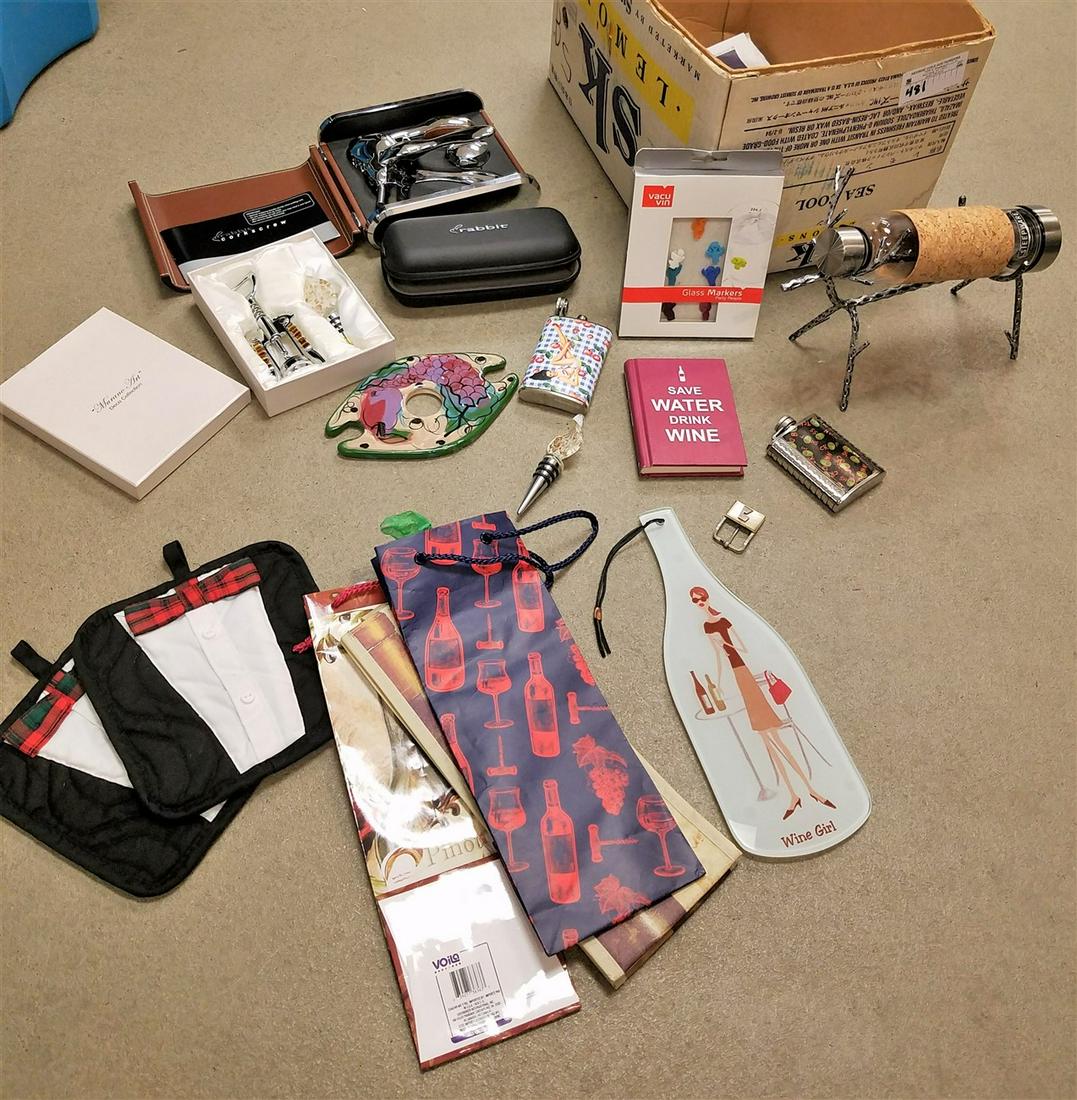 BOX BAR ITEMS RABBIT CORKSCREW FLASKS ETC: BOX BAR ITEMS RABBIT CORKSCREW FLASKS ETC