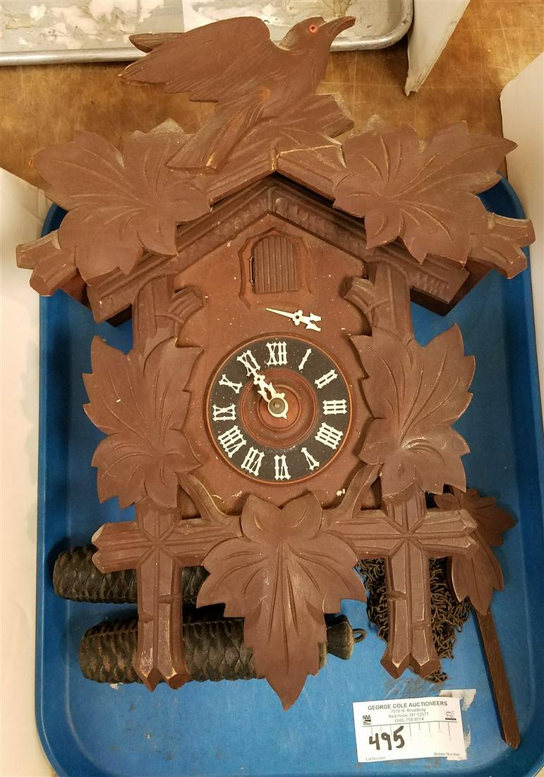 TRAY GERMAN COOKOO CLOCK (1 of 3)