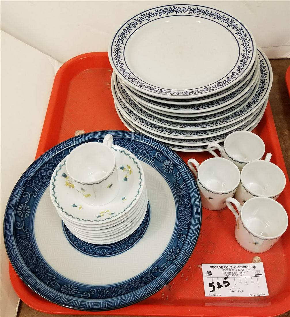 TRAY- 23 PCS. GINORI CHINA & CHINESE PLATE (1 of 5)