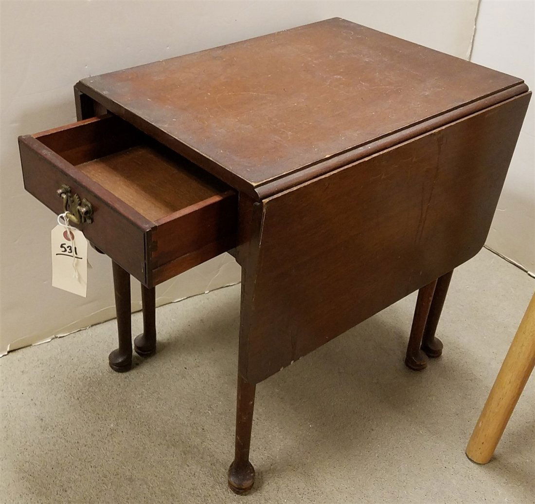 MAGH. DROP LEAf 1 drawer end stand 20"h x15.5"w x20"d (1 of 2)