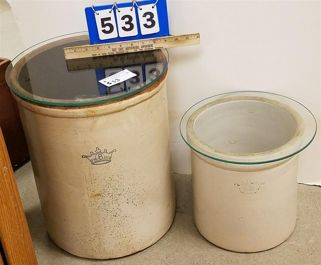 LOT 2 CROCKS 8 & 3 GAL: LOT 2 CROCKS 8 & 3 GAL