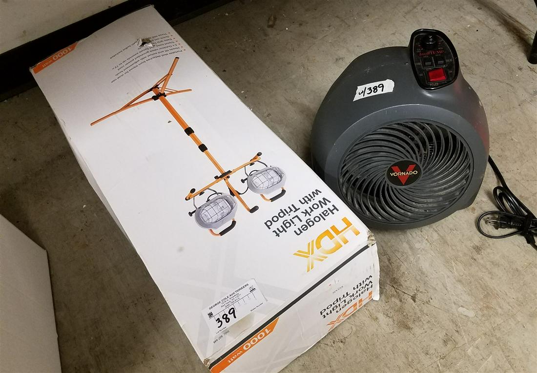 BX'D HDX HALOGEN WORK LIGHT W/ TRI POD AND VERNADO FAN (1 of 6)