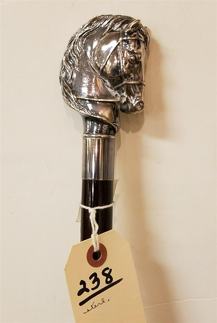 STERL HANDLE CANE HORSE HEAD (1 of 4)