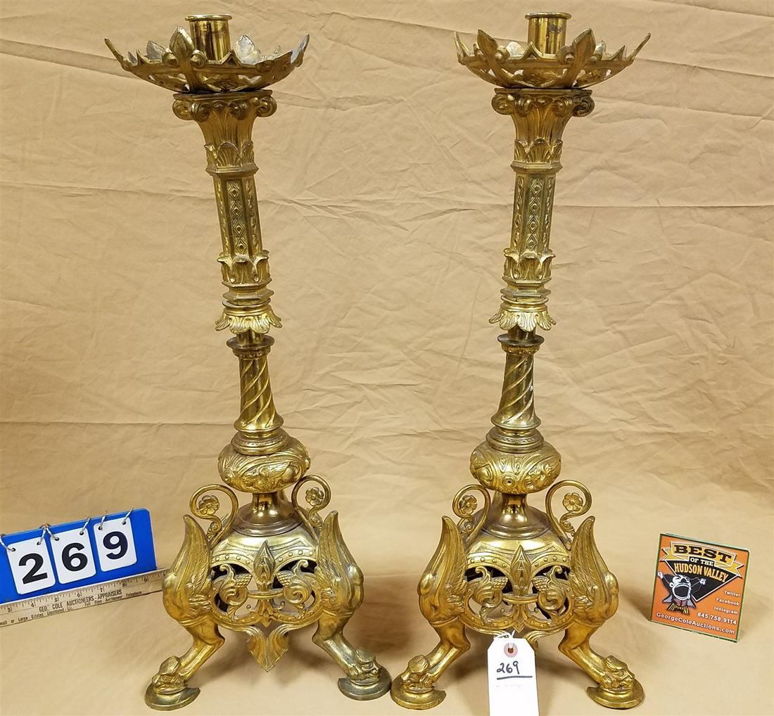 PR BRONZE CANDLEABRA 25 1/2" (1 of 5)