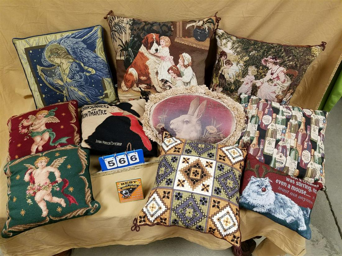 BX 10 PILLOWS- 5 NEEDLEPOINT (1 of 1)