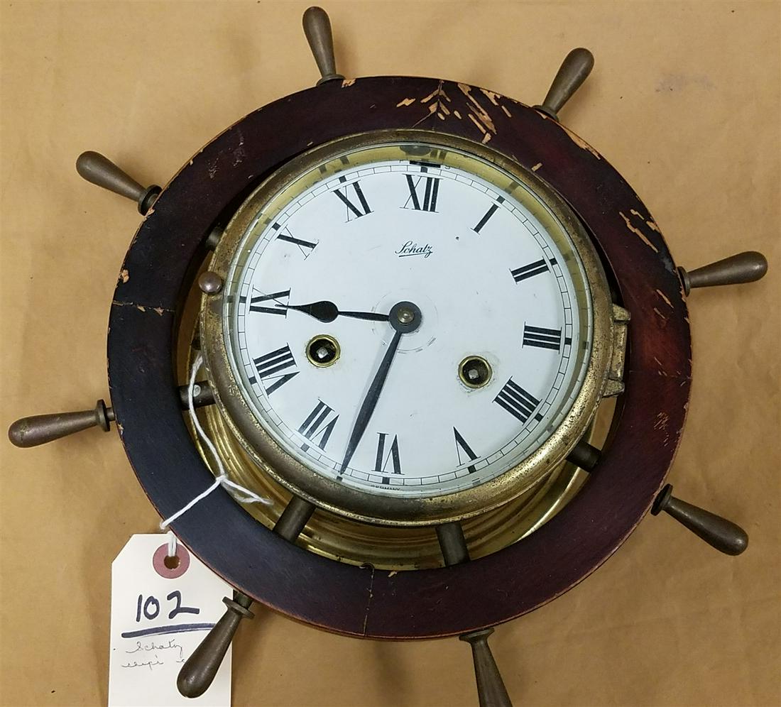 SCHATZ SHIP'S CLOCK 12" DIAM (1 of 10)