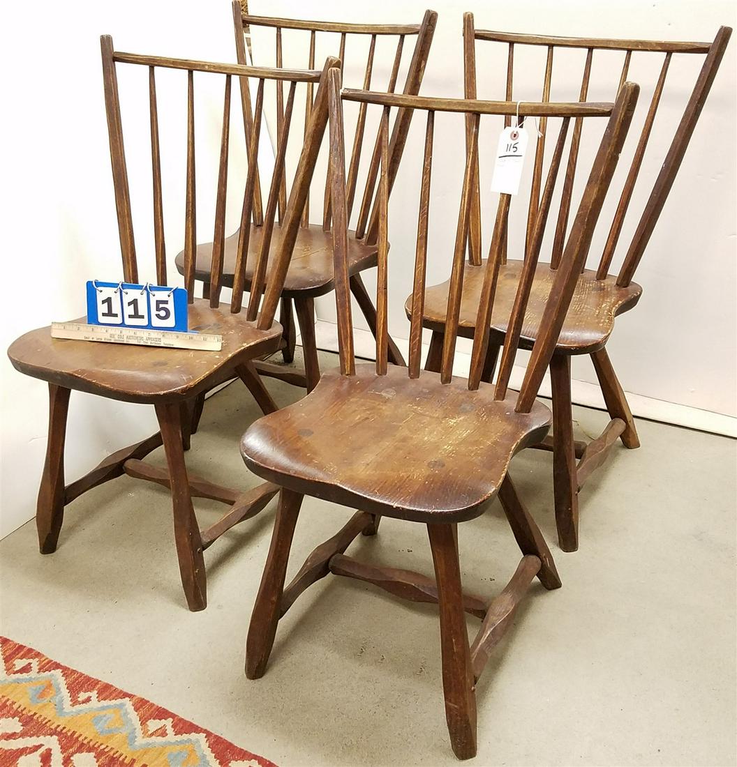 SET 4 HUNT FURN CHAIRS: SET 4 HUNT FURN CHAIRS