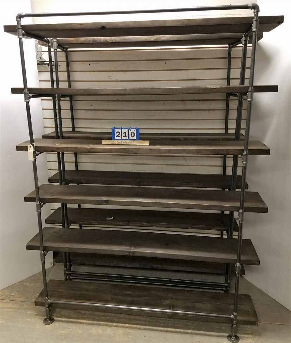 PR INDUSTRIAL PIPE FRAME 6 SHELF UNITS 78"H X 5'W X 15"D (1 of 3)