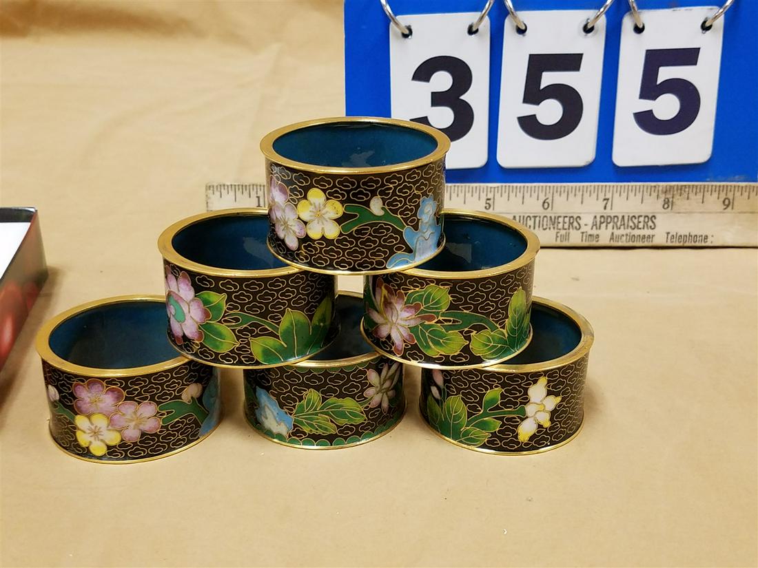 LOT 6 CLOISSONE NAPKIN RINGS: LOT 6 CLOISSONE NAPKIN RINGS