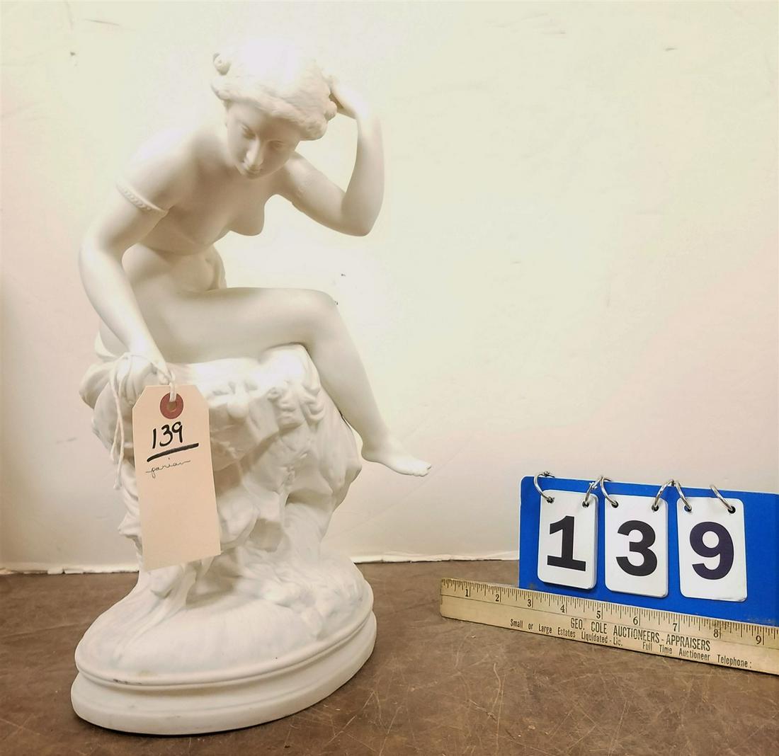 PARIAN SEATED WOMAN 14 1/2": PARIAN SEATED WOMAN 14 1/2"