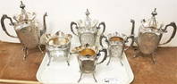 TRAY VICT. WILCOX SILVERPLATE TEA SET