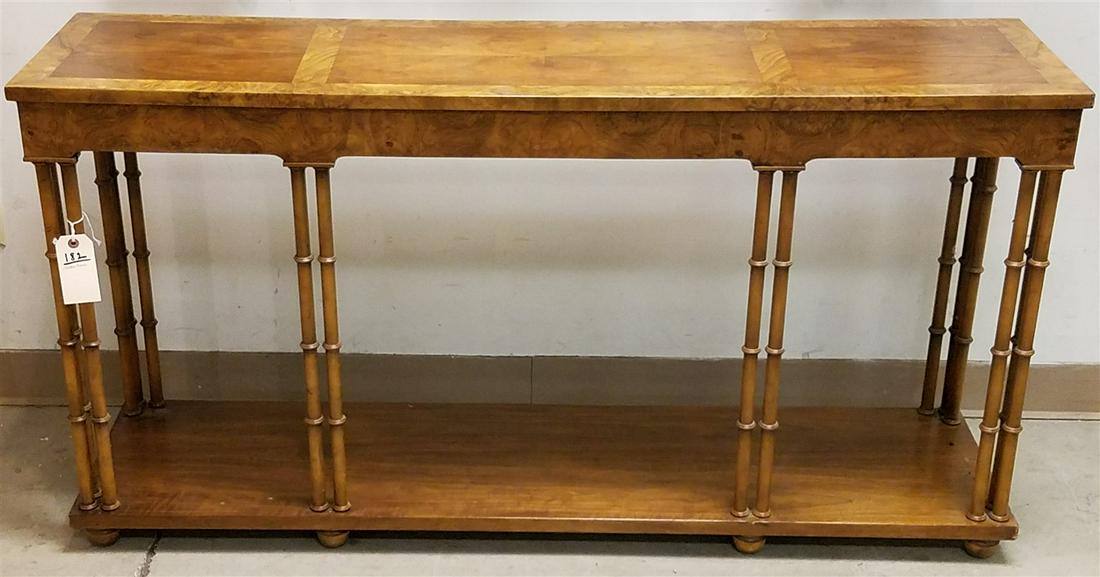 BAKER FURN. CO. WALNUT CONSOLE TABLE 28"H X 54"W X 14 1/2"D (1 of 4)