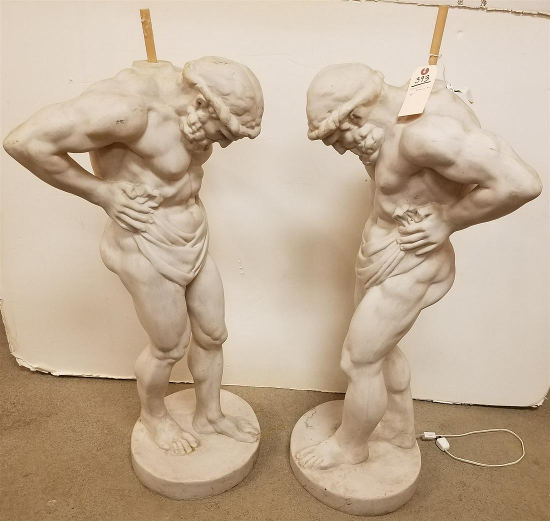 COSTUME ARMOUR INC PR RESIN ATLAS FIGURES- BASES FOR FLOOR LAMPS OR WHATEVER (1 of 4)