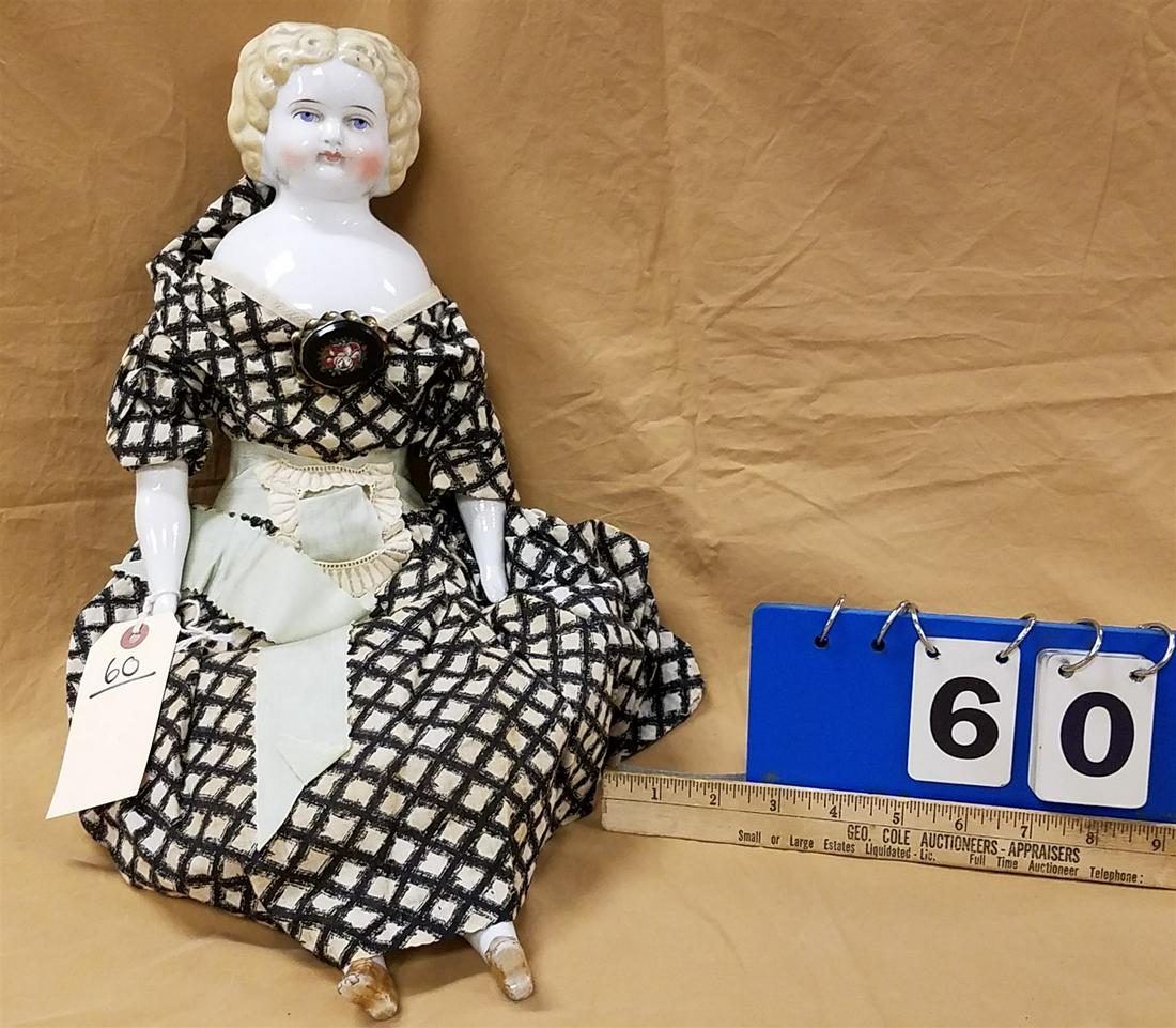 CHINA HEAD DOLL PATENT DEC 7, 1888 21" (1 of 3)