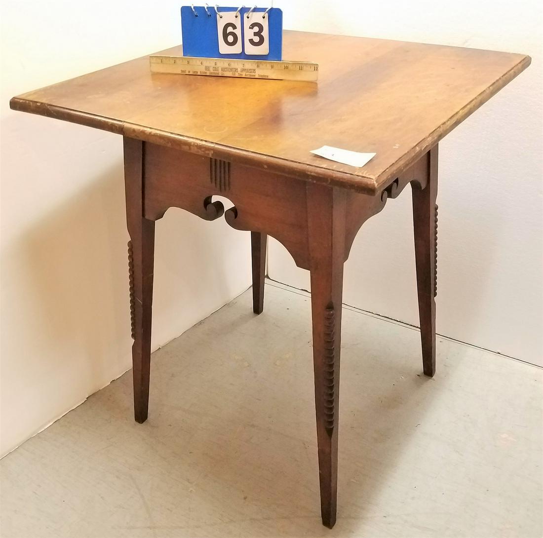 OAK STAND 30 1/2"H X 26" SQ (1 of 5)