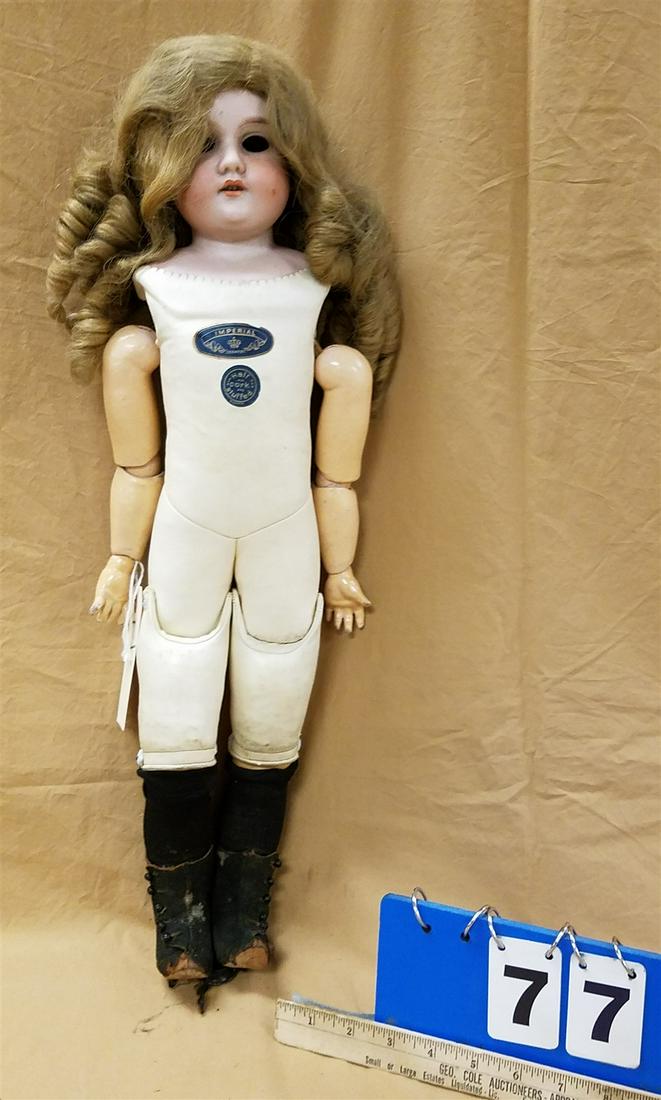 BISQUE HEAD DOLL AM370 5 1/2" DEP W/ KID BODY 22 1/2" (1 of 6)