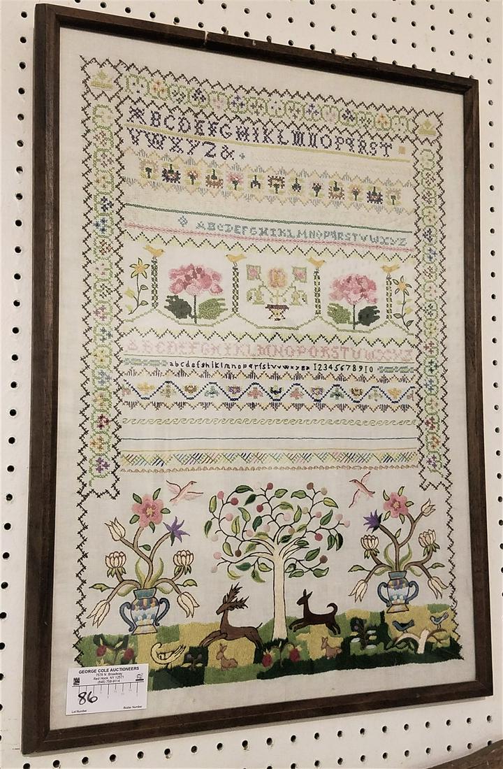 FRAMED SAMPLER 24 1/2" X 17 1/2": FRAMED SAMPLER 24 1/2" X 17 1/2"