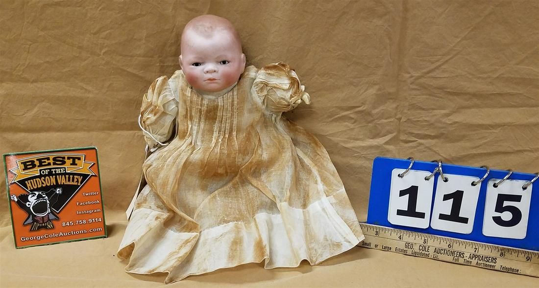 GRACE S. PUTNAM BISQUE HEAD INFANT DOLL 10 1/2" (1 of 5)