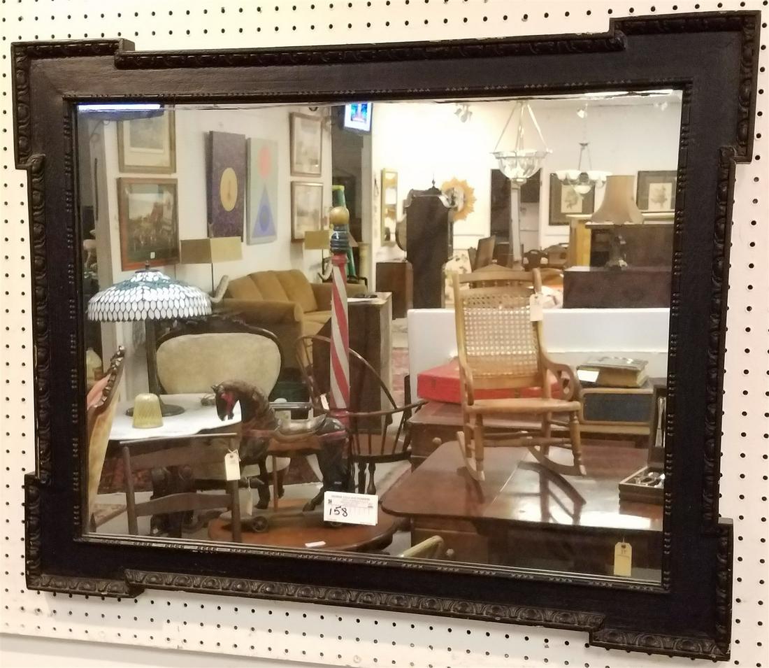 EBONIZED OAK FRAMED MIRROR 30" X 38" (1 of 2)