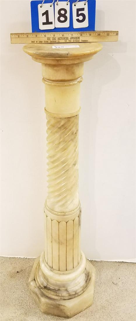 19THc ALABASTER COLUMN 41 1/2"H X 8 1/2" DIAM (1 of 3)