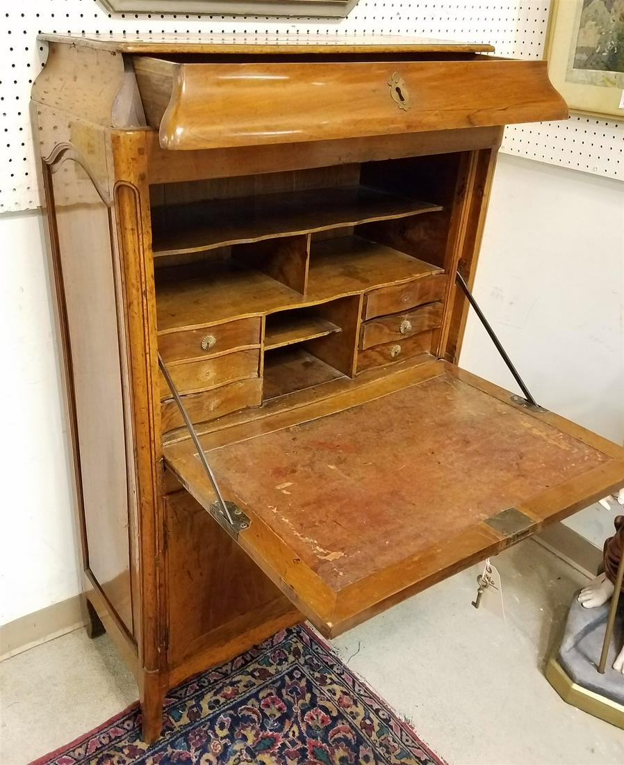 19THc WALNUT ABATTANT 54"H X 31"W X 15"D (1 of 4)