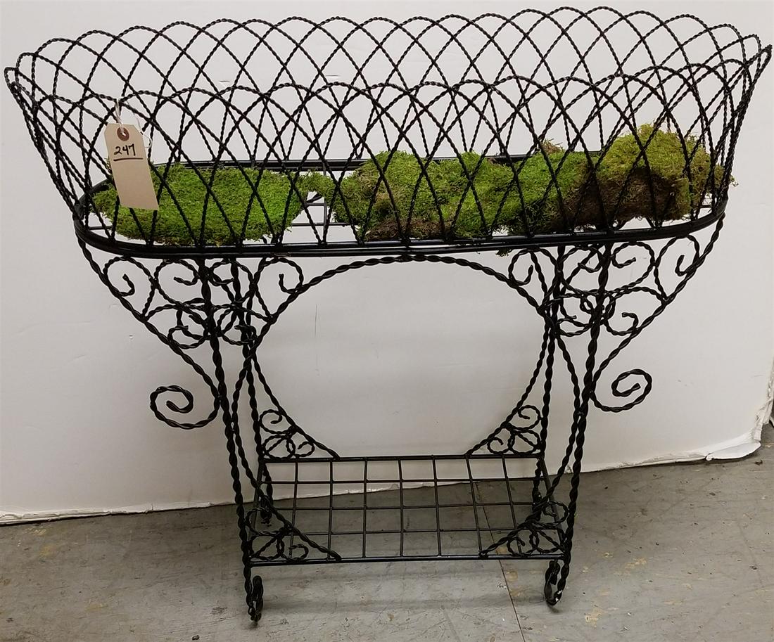 ROPE WIRE PLANT STAND 33"H X 35"W X 10 1/2"D (1 of 2)