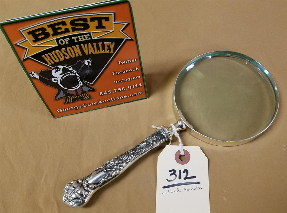 STERL HANDLED MAGNIFYING GLASS 9": STERL HANDLED MAGNIFYING GLASS 9"