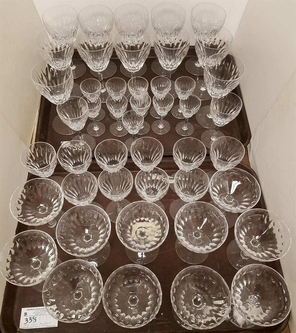 TRAY 45 PC VAL ST. LAMBERT CUT STEMWARE BELVEDERE CLEAR (1 of 6)