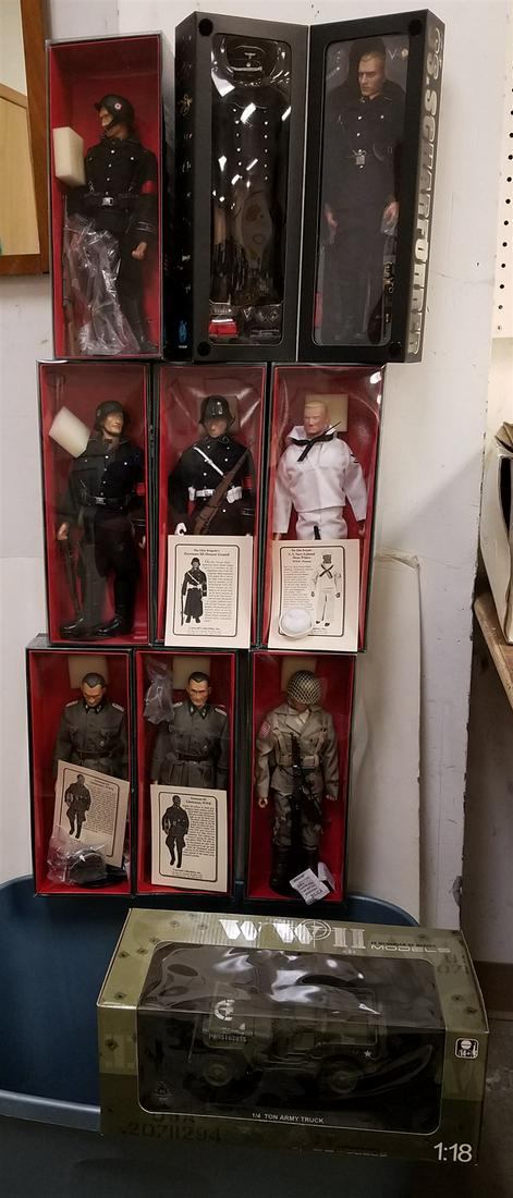 TUB 7 BX'D THE ELITE BRIGADE FIGURES, BX'D WWII SS. SCHARFUHRER FIGURE-2 GERMANS SS LIEUTENANTS, (1 of 6)