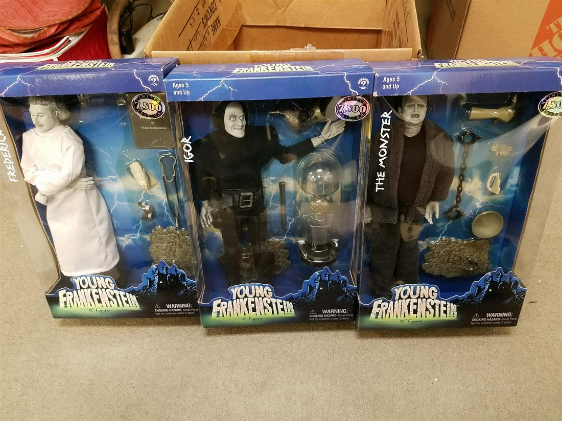BX OF 3 BX'D YOUNG FRANKENSTEIN 12" FIGURES- IGOR THE MONSTER & FREDERICK (1 of 4)