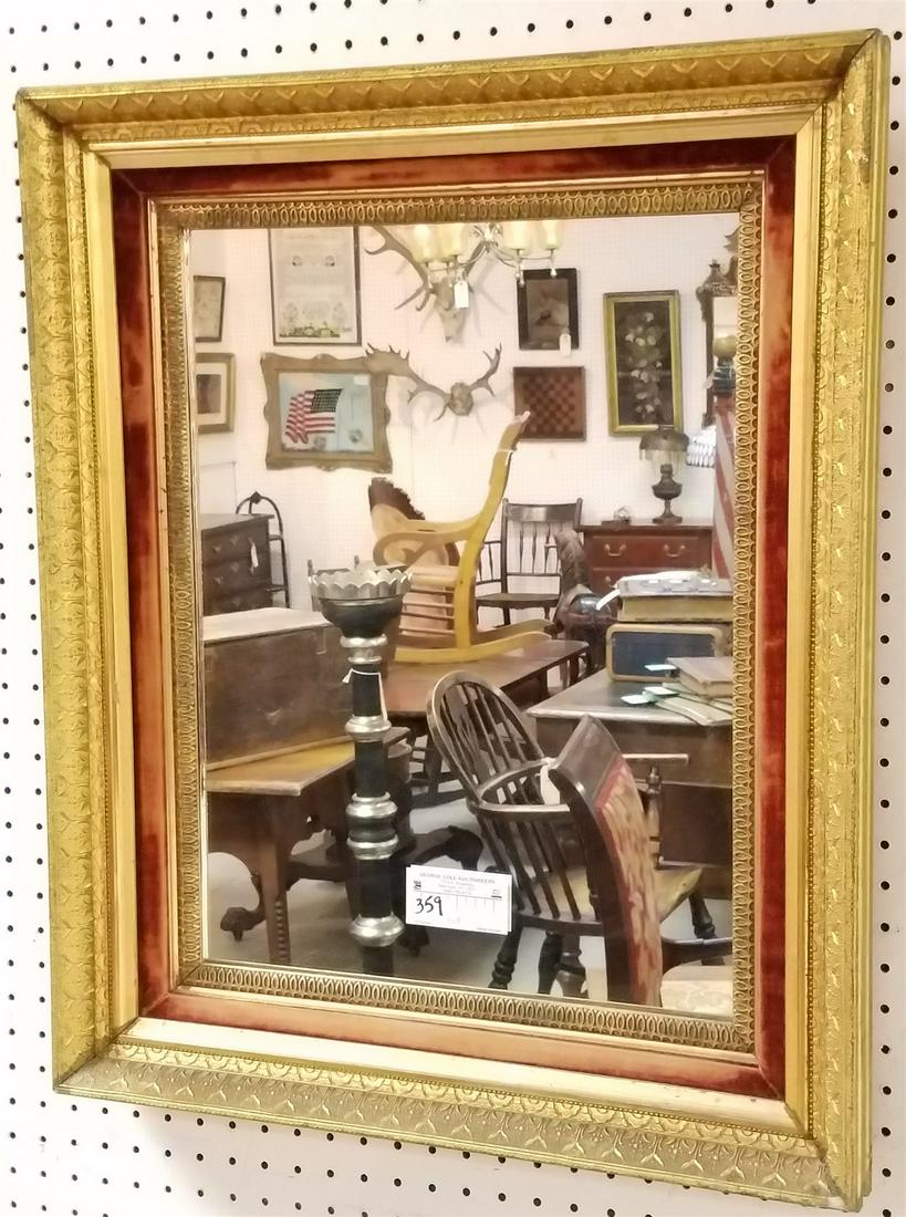 VICT. GILT FRAMED MIRROR 27" X 22" (1 of 2)
