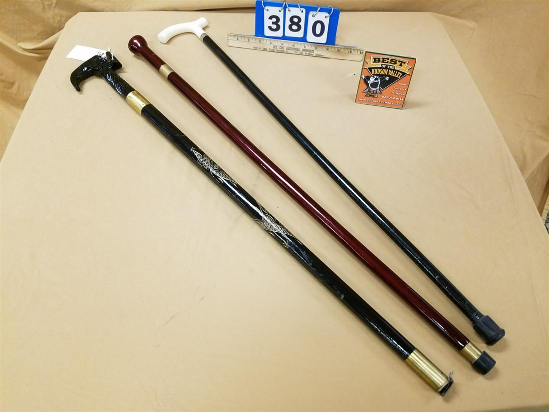 LOT 3 CANES- 2 W/SWORDS (1 of 5)