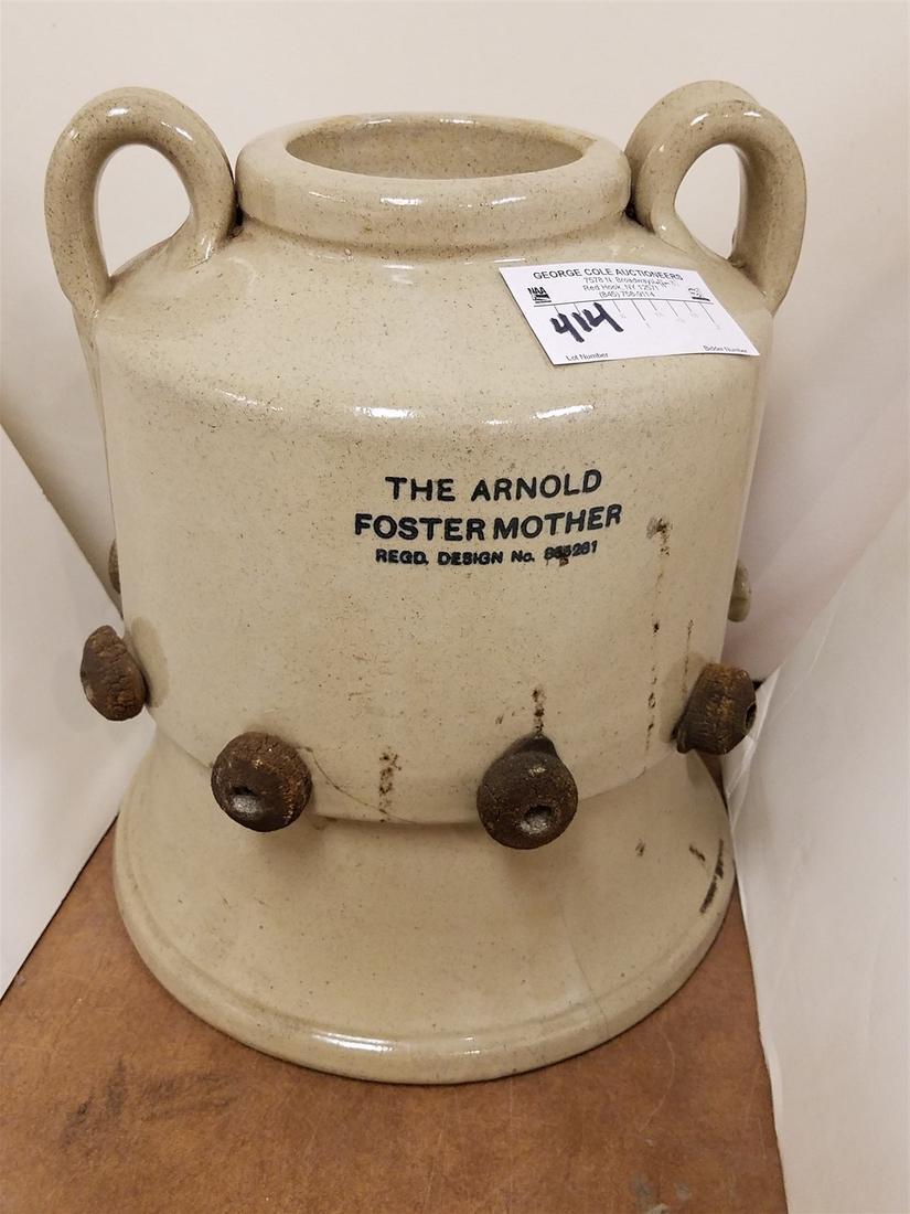 THE ARNOLD FOSTER MOTHER STONEWARE FEEDER: THE ARNOLD FOSTER MOTHER STONEWARE FEEDER