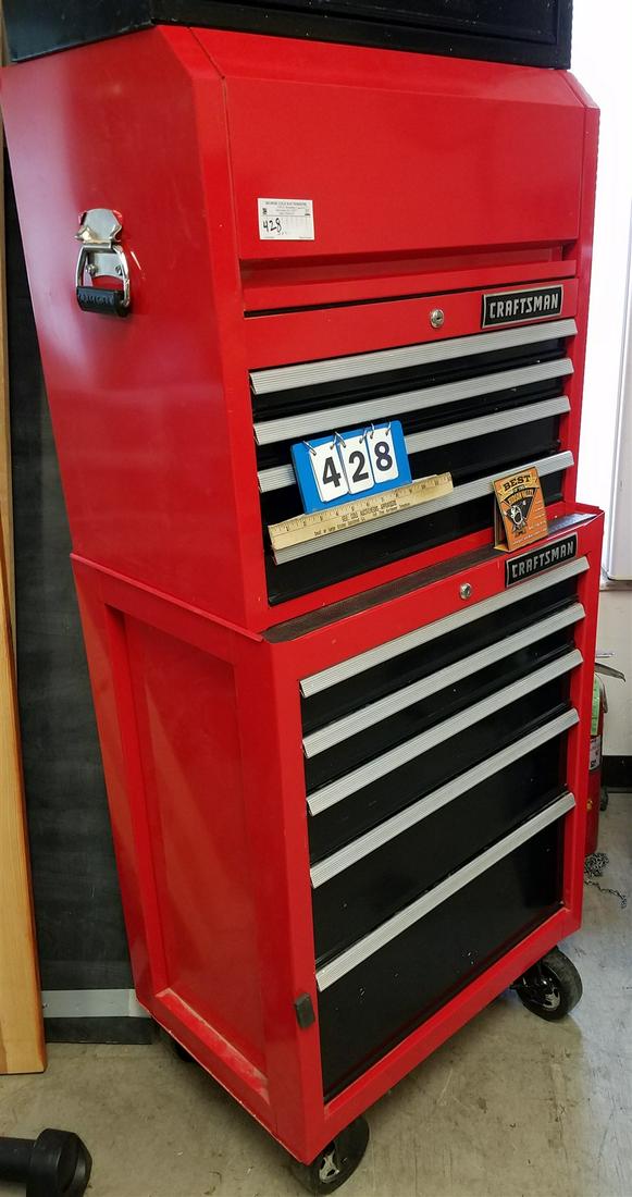 CRAFTSMAN 2 STACK TOOL BX 61 1/2"H X 27"W X 18"D (1 of 2)