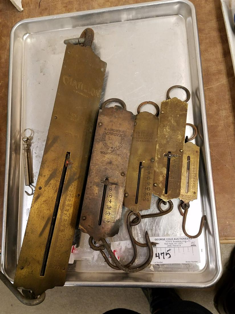 TRAY BRASS SCALES CHATILLION TYPE 100, LANDERE IMPROVED, ETC. (1 of 4)