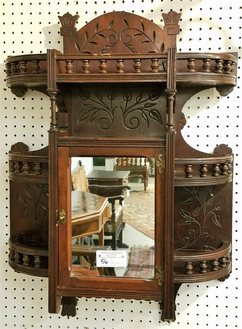 VICT WALNUT WALL CABINET 32"H X 23"W X 7"D CORDTS MANSION (1 of 3)