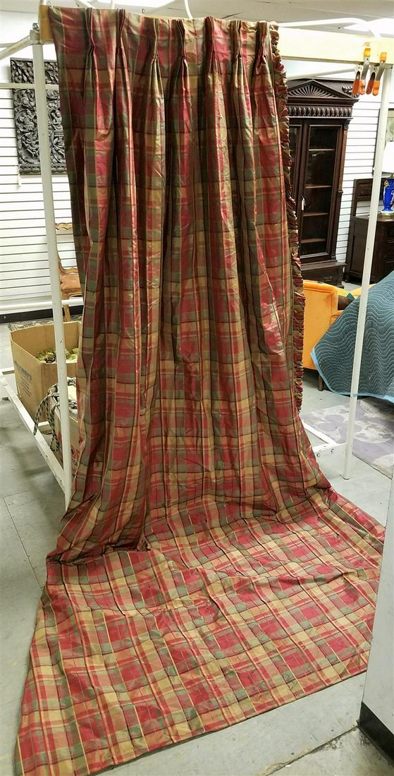 BX 2 PR SILK DRAPES 32"W X 99"L: BX 2 PR SILK DRAPES 32"W X 99"L