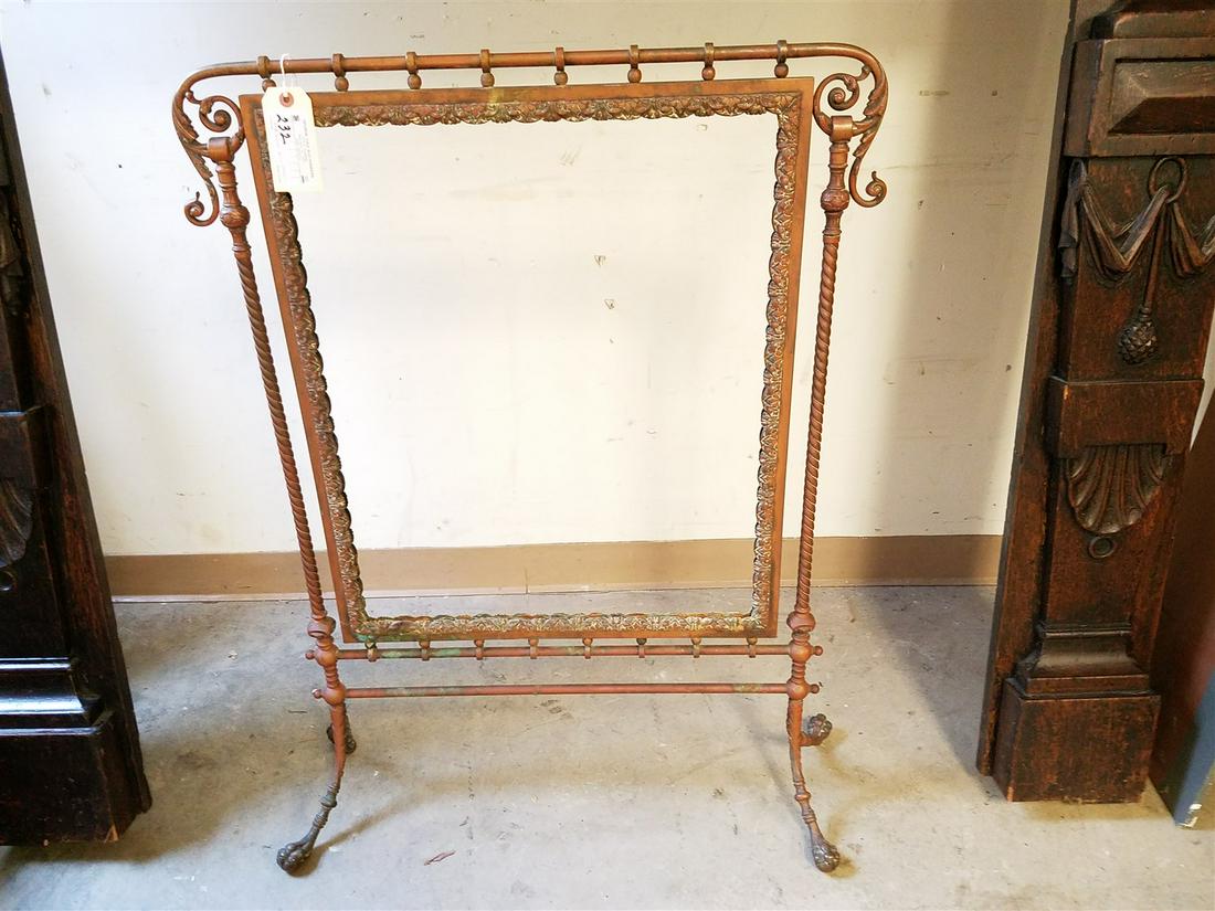 VICT BRASS FIRE SCREEN 38"H X 28"W (1 of 2)