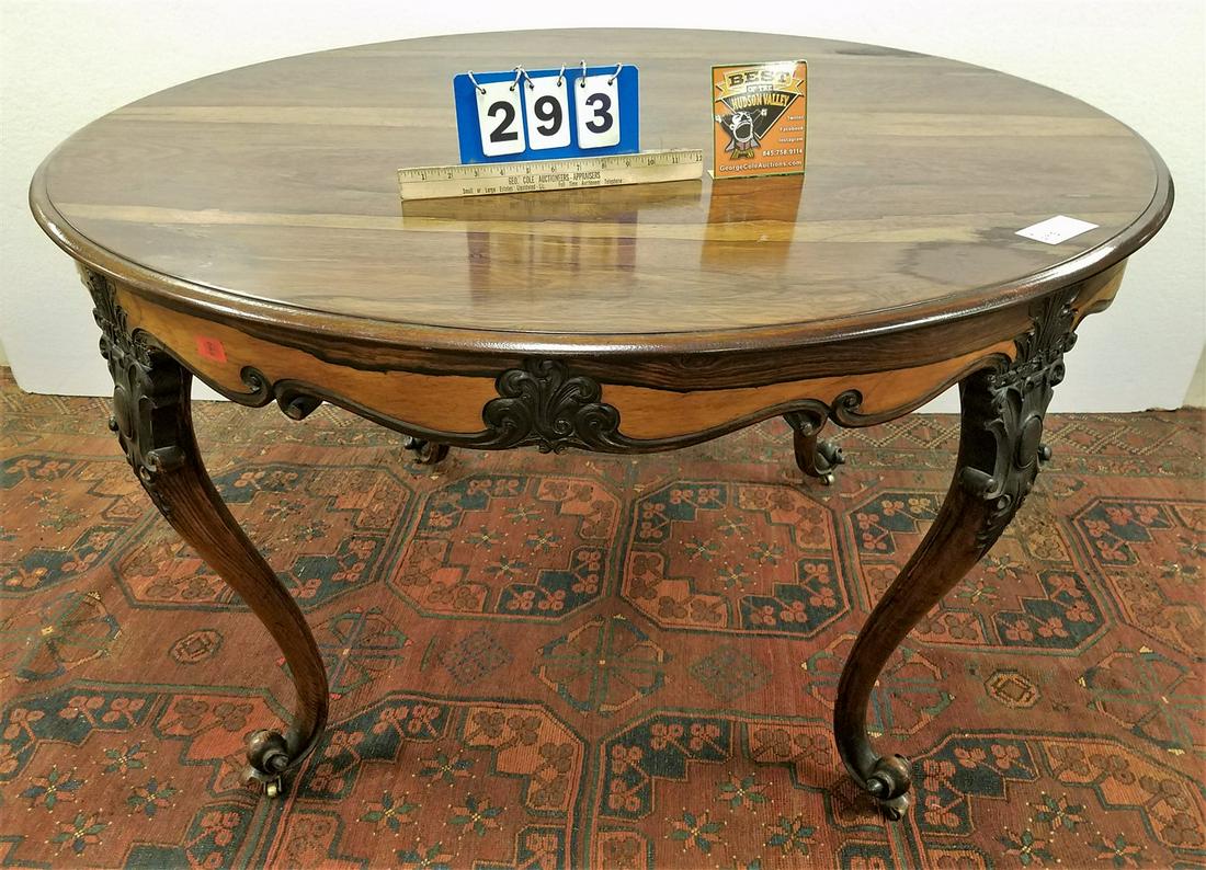 VICT. ROSEWOOD BREAKFAST TABLE 30" H X 49-1/2" DIA CORDTS MANSION (1 of 4)