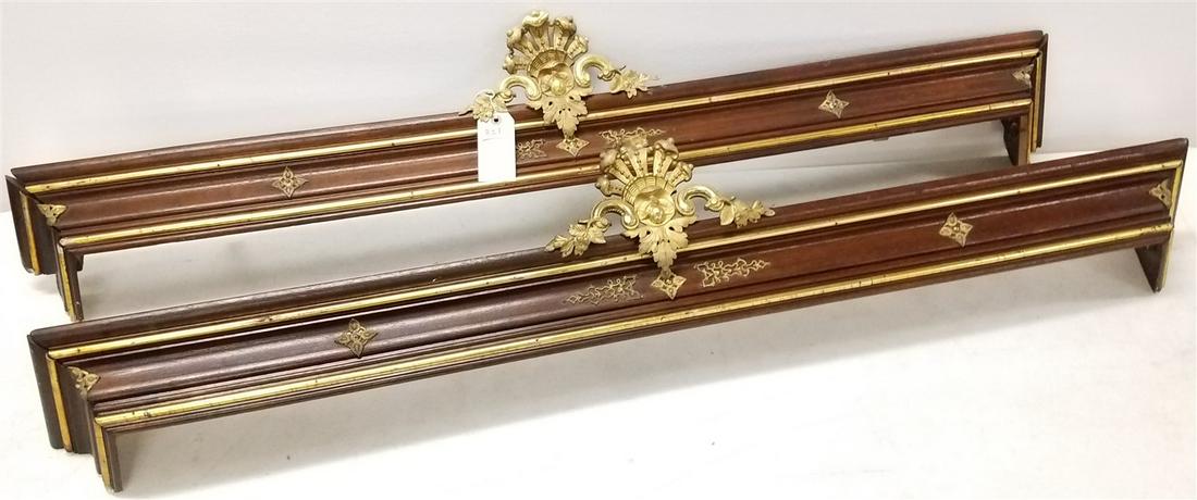 PR VICT WALNUT VALANCES 8-1/2"H X 53-1/2" W X 7"D CORDTS MANSION (1 of 3)