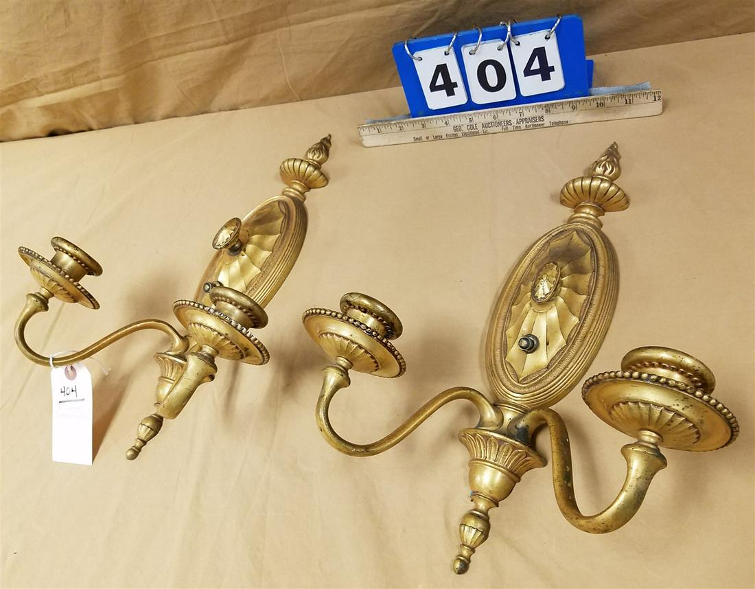 PR BRONZE SCONCES 16"H X 11 1/2"W CORDTS MANSION (1 of 3)