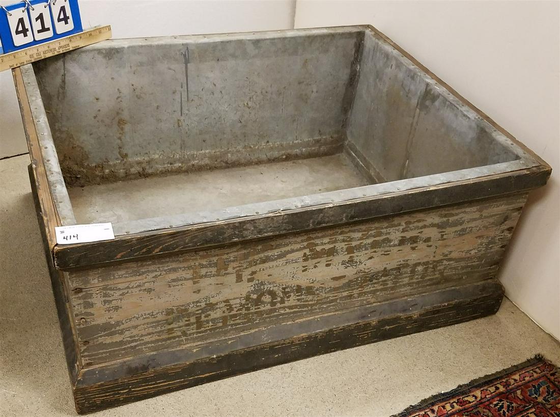 THE MYERS DEMONSTRATOR ZINC LINED BX 14"H X 33"W X 27"D CORDTS MANSION: THE MYERS DEMONSTRATOR ZINC LINED BX 14"H X 33"W X 27"D CORDTS MANSION