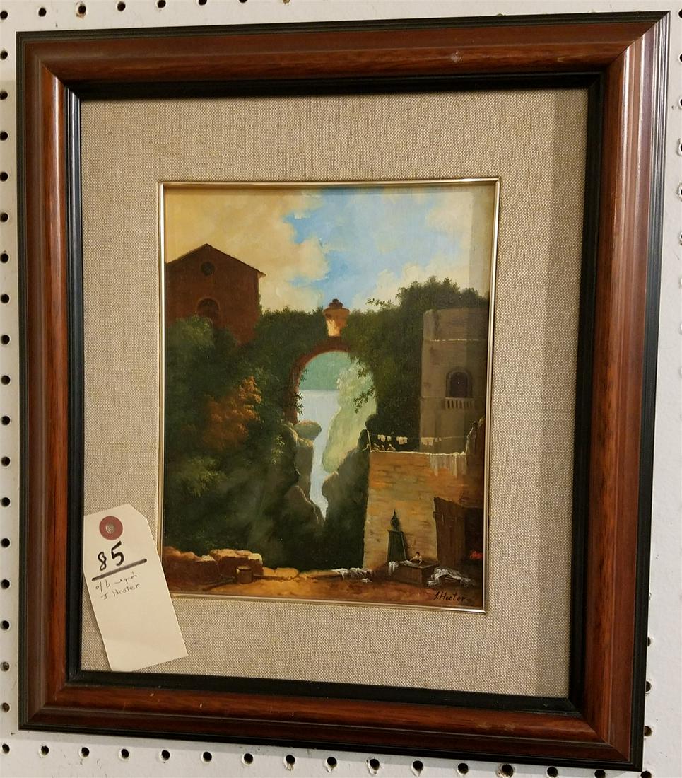 FRAMED O/B LANDSCAPE SGND J, HOOTER 7 1/2" X 9 1/2" (1 of 3)